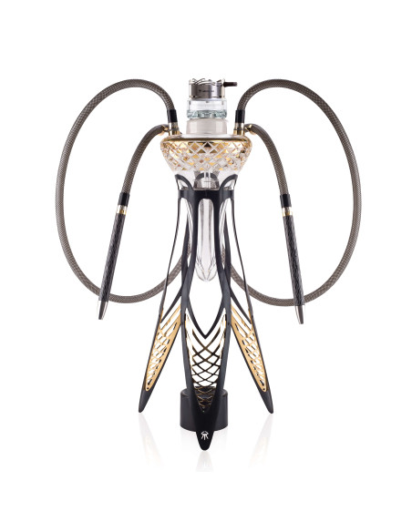 Hookah Meduse Queen Black Gold | Bengala Spain