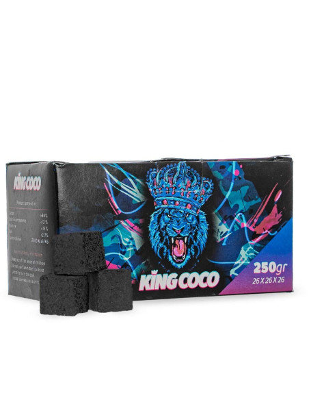 Carbón Natural King Coco 250gr 26 mm | Bengala Spain