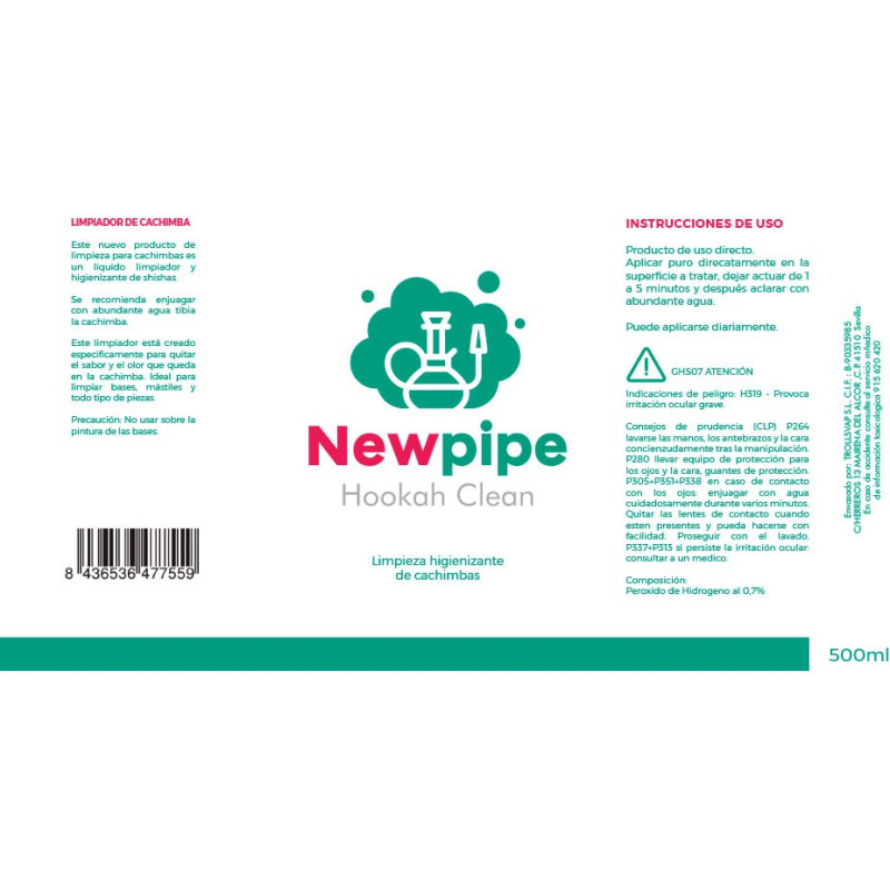Limpiador Cachimba Newpipe 5L | Bengala Spain