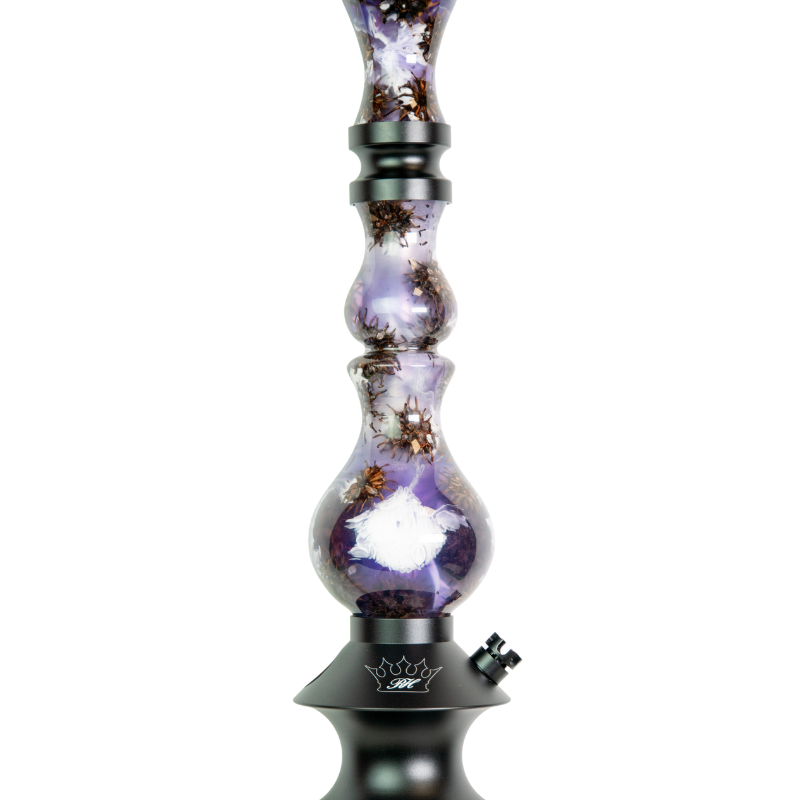 Shisha Regal Hookah King Violet Gumseed Pod White Swirl| Bengala Spain