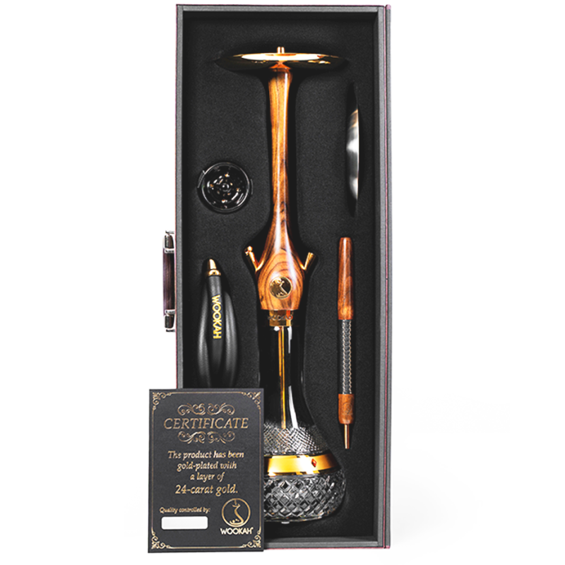 Cachimba Wookah 24K Walnut Amber Gold | Bengala Spain
