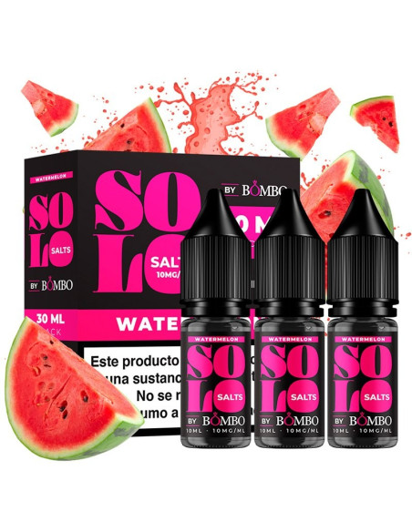 SALES SOLO SALTS BY BOMBO - WATERMELON 30ML (Pack de 3x10ml) | Bengala Spain