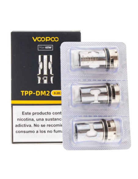 PACK 3 RESISTENCIAS TPP-DM2 0.2 Ohm BY VOOPOO | Bengala Spain