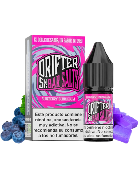 SALES JUICE SAUZ DRIFTER BAR SALTS - BLUEBERRY BUBBLEGUM 10ML | Bengala Spain