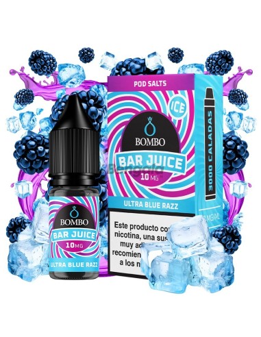 ULTRA BLUE RAZZ 10ML - BAR JUICE BOMBO