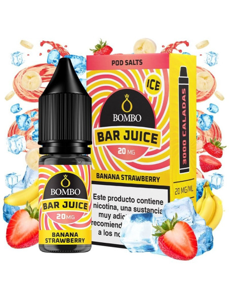 BANANA STRAWBERRY ICE 10ML - BAR JUICE BOMBO