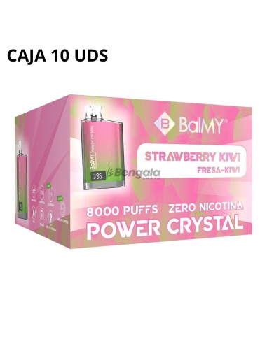 CAJA VAPER DESECHABLE BALMY POWER CRYSTAL - STRAWBERRY KIWI