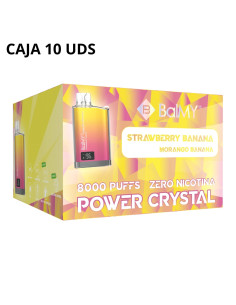 Caja Vaper Desechable Balmy Power Crystal - Strawberry Banana | Bengala Spain