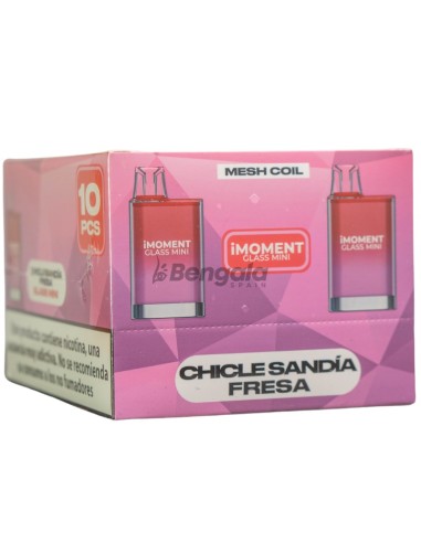 CAJA VAPER DESECHABLE IMOMENT 600 - CHICLE SANDIA FRESA