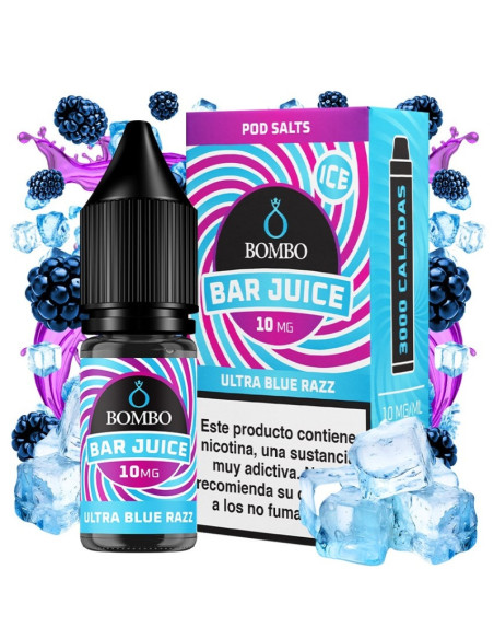 Sales de Nicotina Bar Juice by Bombo - Ultra Blue Razz 10ml | Bengala Spain