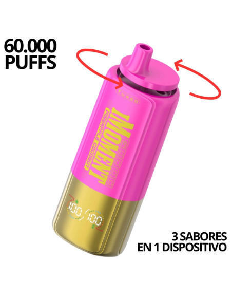 Pod Desechable iMoment Turbo 60K – Watermelon Ice / Pineapple Coconut / Strawberry Kiwi · Calada directa y larga duración