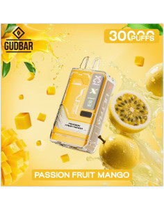 Pod Desechable Gudbar – Passion Fruit Mango · Calada directa y perfil tropical