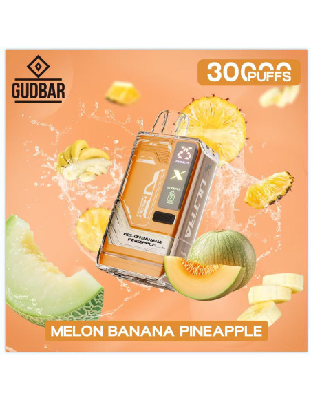 Pod Desechable Gudbar – Melon Banana Pineapple · Calada directa y perfil afrutado