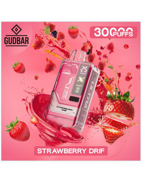 Pod Desechable Gudbar – Strawberry Drif · Calada directa y perfil afrutado