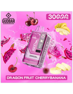 Pod Desechable Gudbar – Dragon Fruit Cherry Banana · Calada directa y perfil afrutado