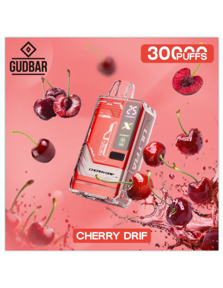 Pod Desechable Gudbar – Cherry Drif · Calada directa y perfil equilibrado