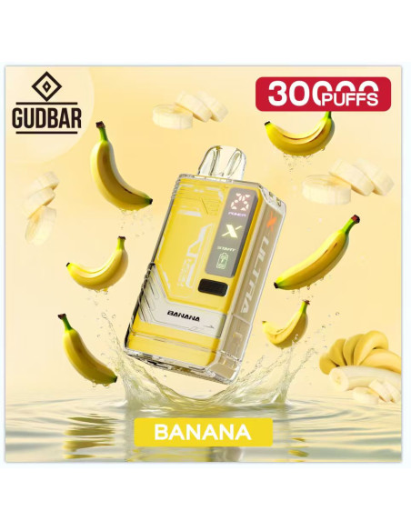 Pod Desechable Gudbar – Banana · Calada directa y perfil suave