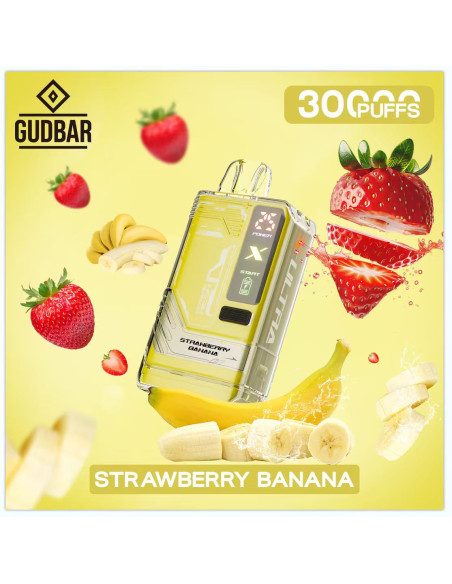 Pod Desechable Gudbar – Strawberry Banana · Calada directa y perfil suave