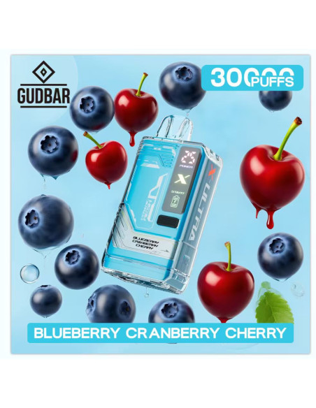 Pod Desechable Gudbar – Blueberry Cranberry Cherry · Calada directa y perfil afrutado