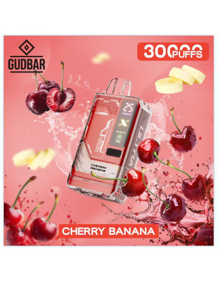 Pod Desechable Gudbar – Cherry Banana · Calada directa y perfil suave