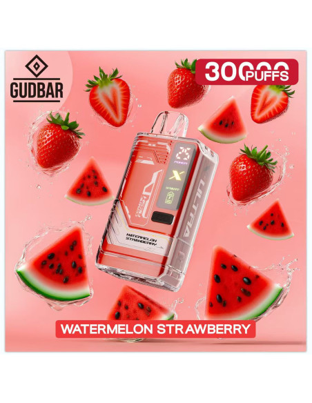 Pod Desechable Gudbar – Watermelon Strawberry · Calada directa y perfil afrutado
