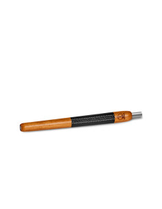 BOQUILLA WOOKAH IROKO BLACK LEATHER