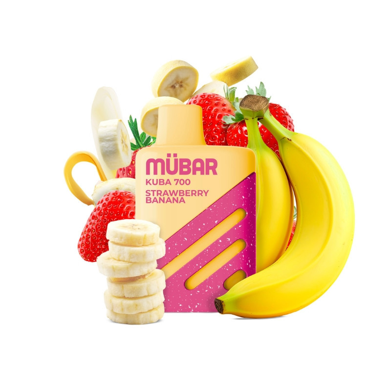 POD DESECHABLE MUBAR KUBAR 700 - STRAWBERRY BANANA