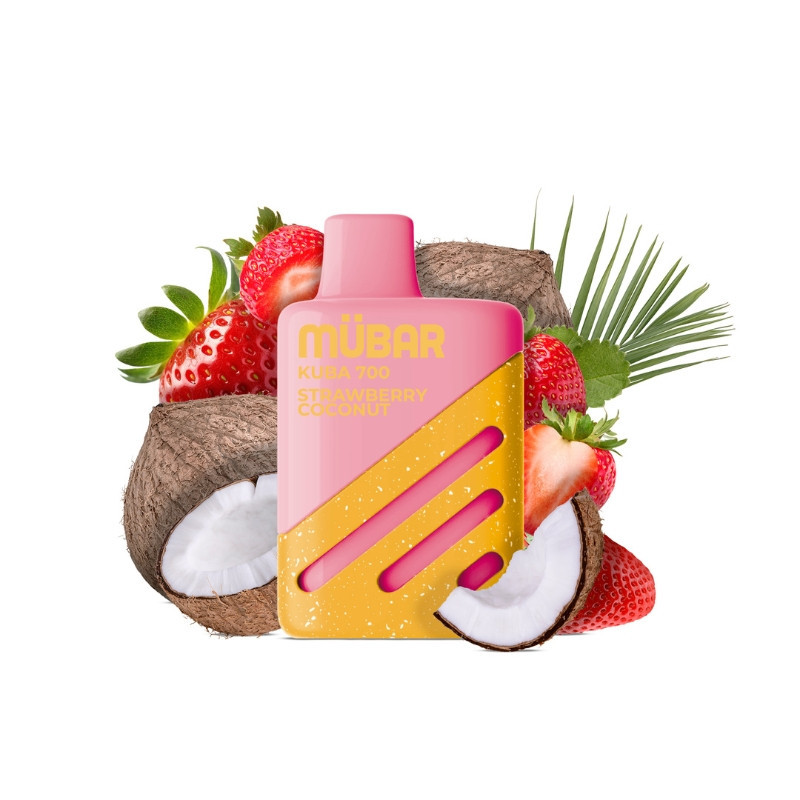 POD DESECHABLE MUBAR KUBA 700 - STRAWBERRY COCONUT | BENGALASPAIN