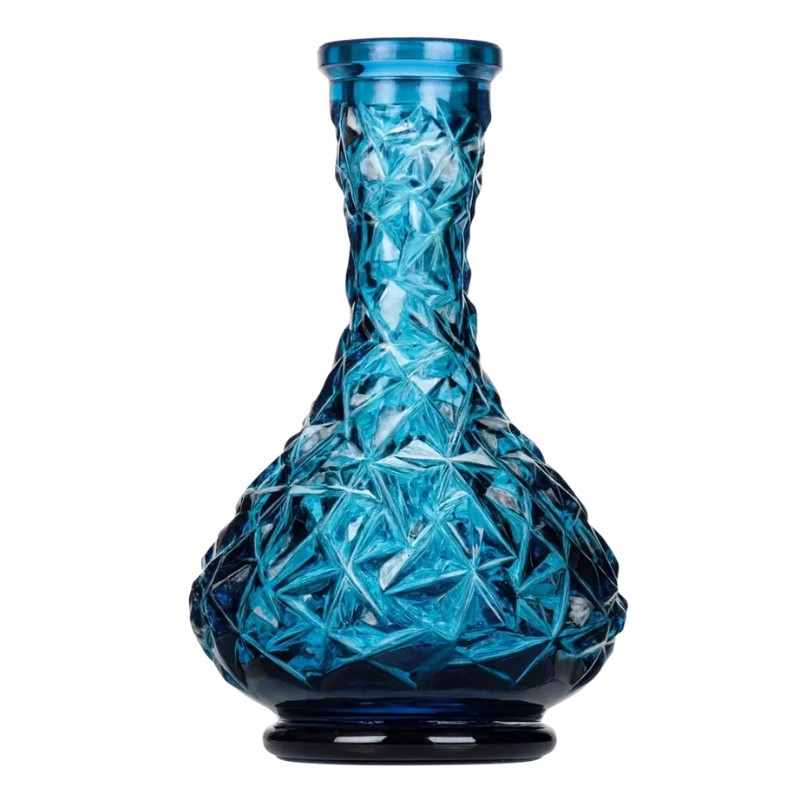 Base para Cachimba Caesar Crystal Drop Rock Blue | Cristal de Bohemia Auténtico