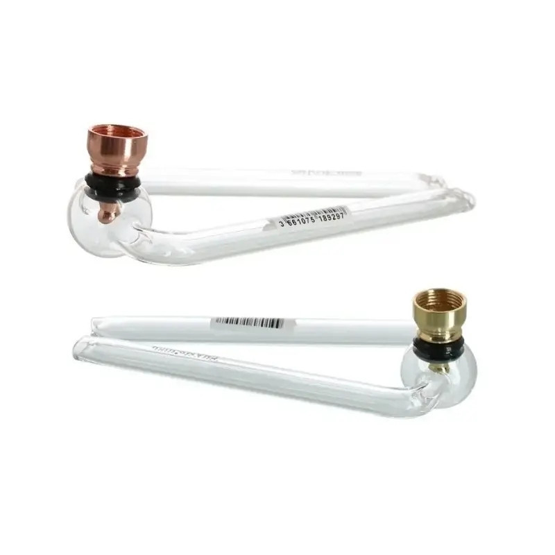 Pipa Double Glass de Cristal Resistente | Diseño Compacto con Cazoleta Metálica