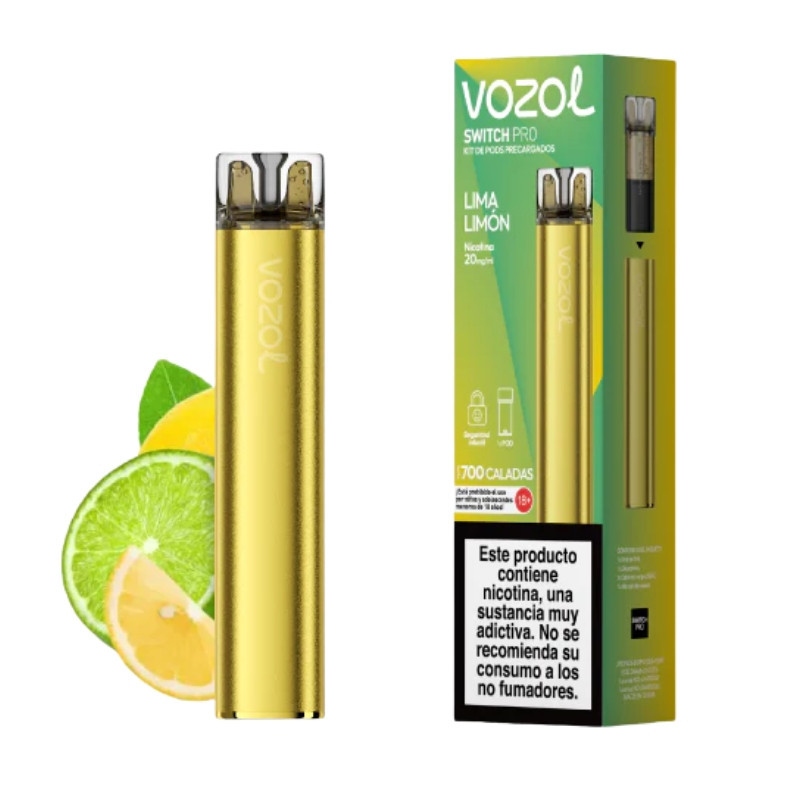 Pod Recargable Vozol Switch Pro Starter Kit Lima Limón 700 Caladas