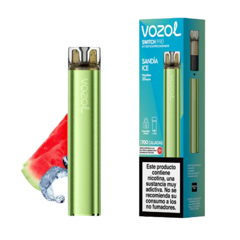 Pod Recargable Vozol Switch Pro Starter Kit Watermelon Ice 700 Caladas