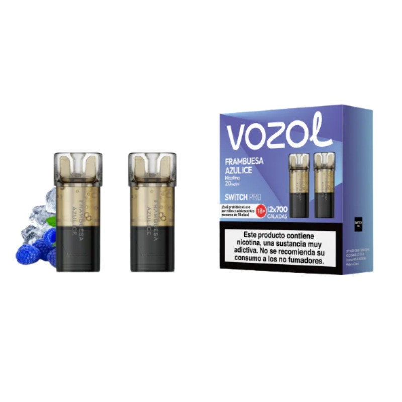 Cápsula Vozol Switch Pro Frambuesa Azul Ice | Pack 2 Pods 700 Caladas