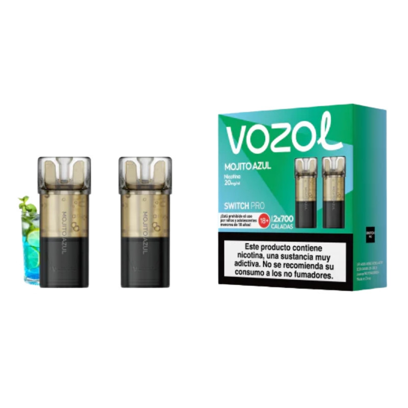 Cápsula Vozol Switch Pro Mojito Azul | Pack 2 Pods 700 Caladas