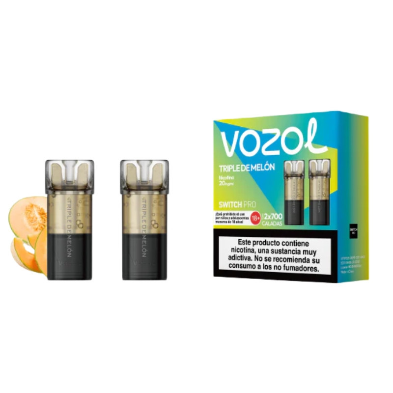 Cápsula Vozol Switch Pro Triple Melón | Pack 2 Pods 700 Caladas