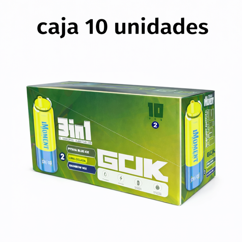 CAJA IMOMENT TURBO (TRIPLE MELÓN/LEMON COLA/BLUEBERRY ICE)