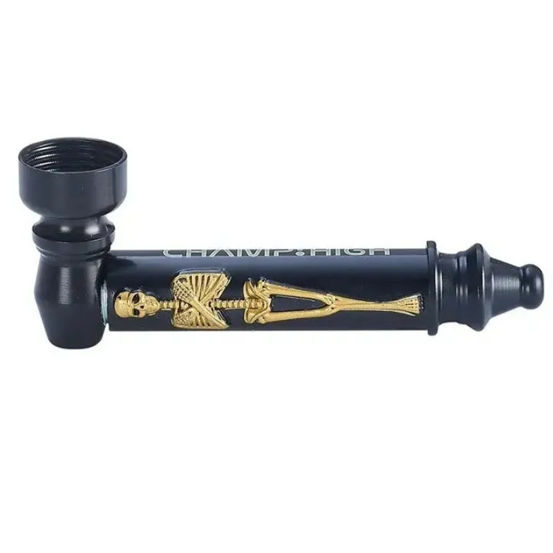 Pipa Esqueleto 8 cm – Pipa metálica compacta con diseño original