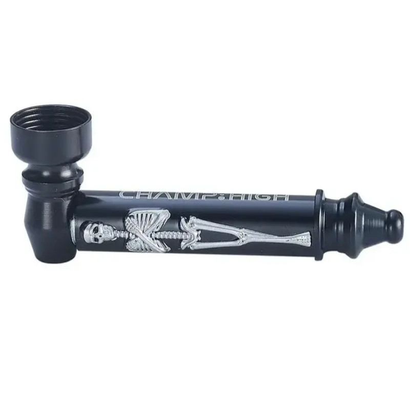 Pipa Esqueleto 8 cm – Pipa metálica compacta con diseño original