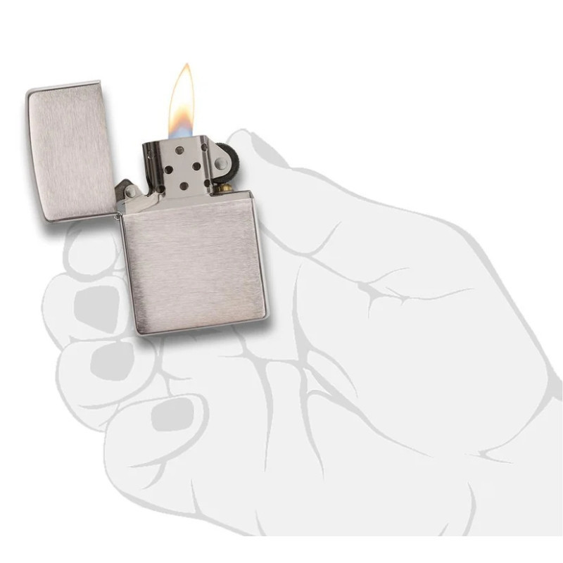Mechero Zippo Chrome Brushed original | Comprar online