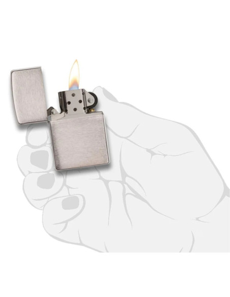 Mechero Zippo Chrome Brushed original | Comprar online