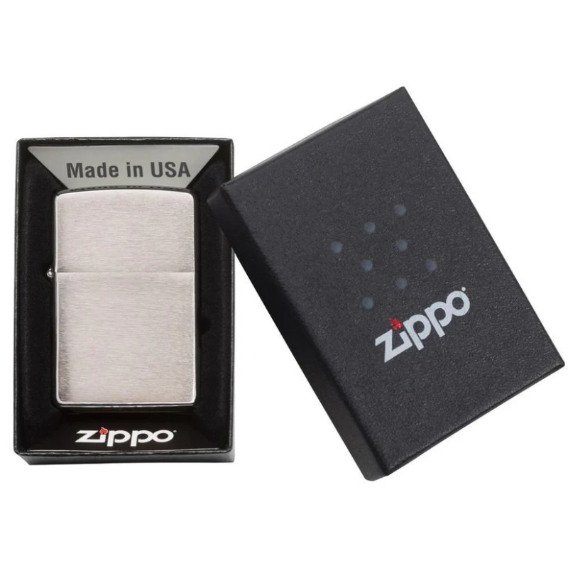 Mechero Zippo Chrome Brushed original | Comprar online