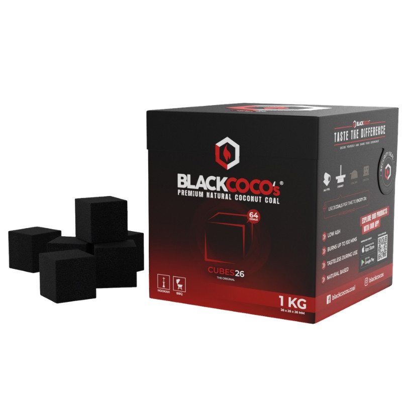 Carbono natural BLACK COCO 1kg 26mm | Bengala Espanha