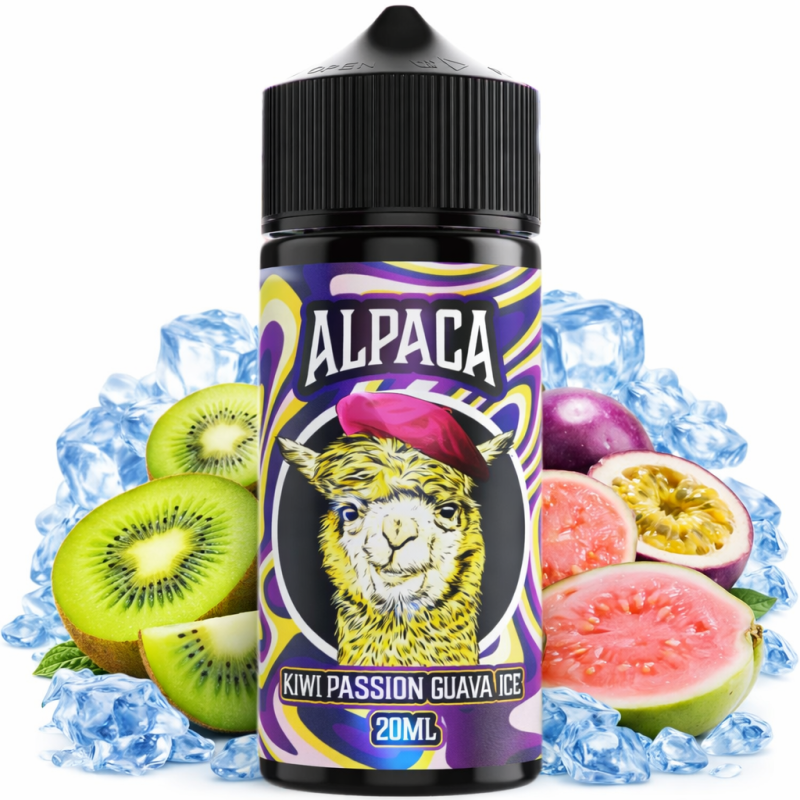 Alpaca Kiwi Passion Guava Ice Longfill 20ml | Aroma Frutal, Dulce y Helado