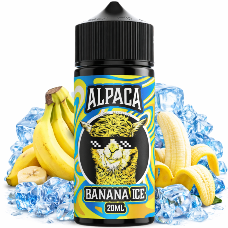 Alpaca Banana Ice Longfill 20ml | Aroma Frutal Helado