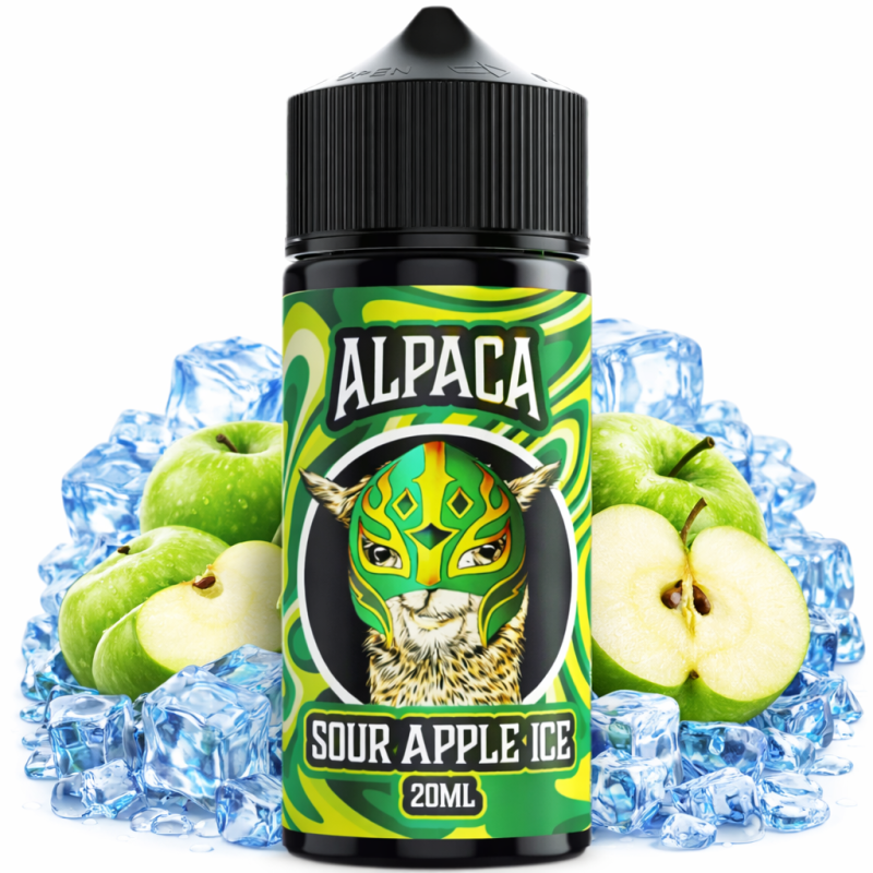 Alpaca Sour Apple Ice Longfill 20ml | Aroma Frutal Helado