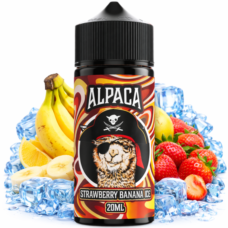 Alpaca Strawberry Banana Ice Longfill 20ml | Aroma Frutal Helado