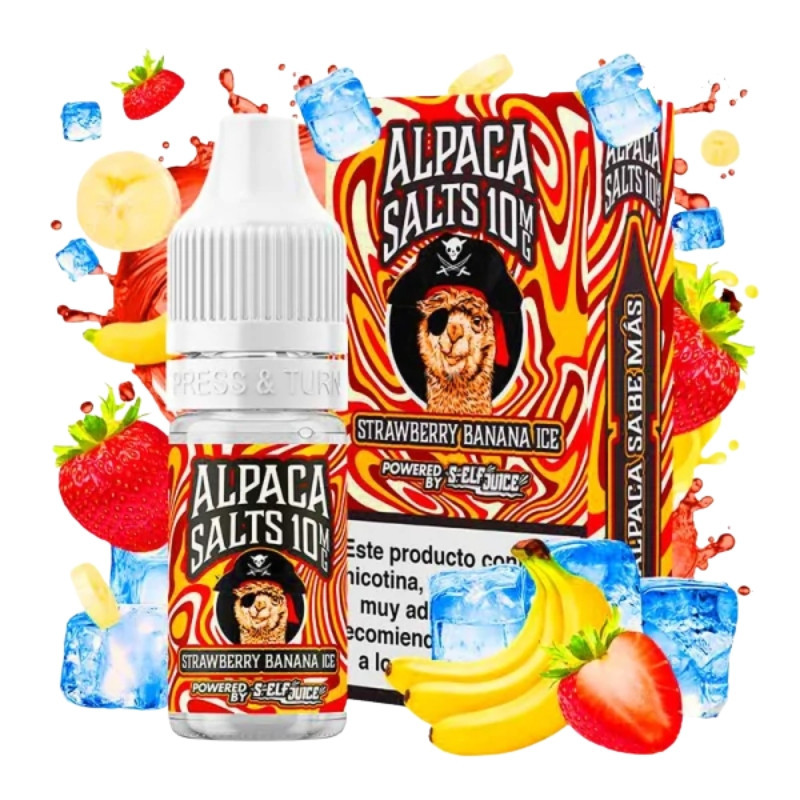 Strawberry Banana Ice Alpaca Salts 10ml | Sales de Nicotina Fresa y Platano