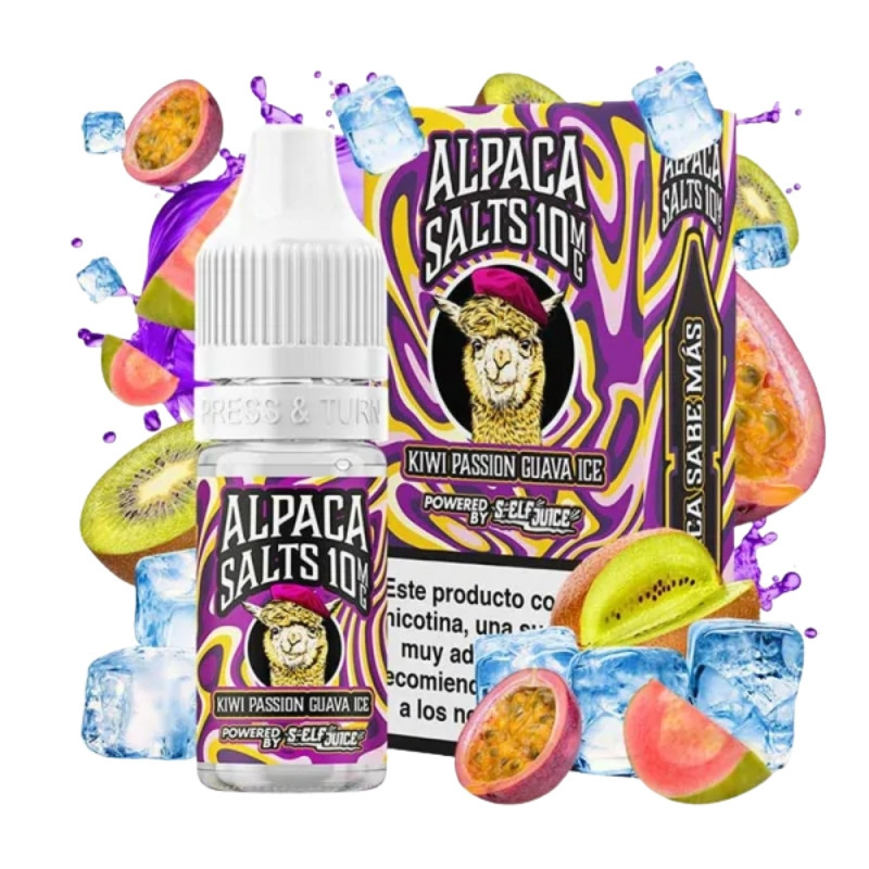 Kiwi Passion Guava Ice Alpaca Salts 10ml | Sales de Nicotina Kiwi, Fruta de la Passión y Guava