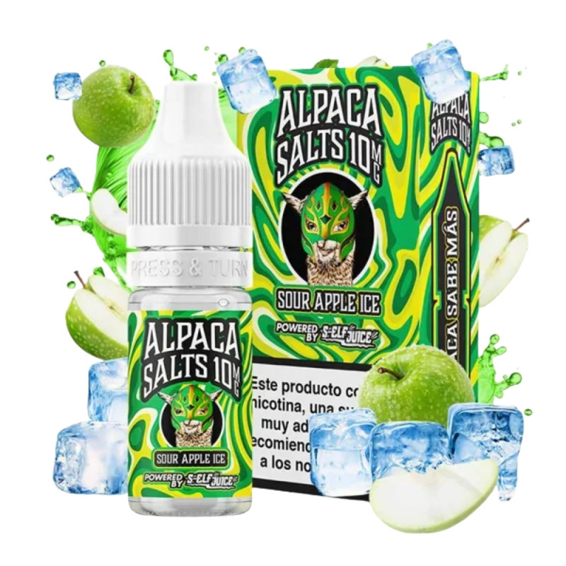 Sour Apple Ice Alpaca Salts 10ml | Sales de Nicotina Manzana