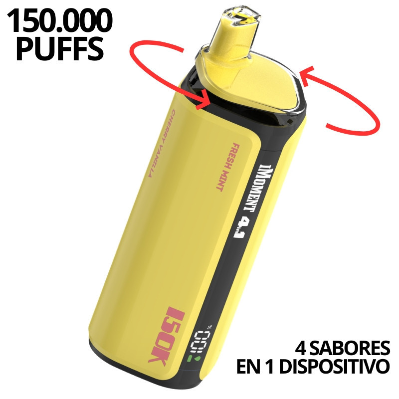 POD DESECHABLE IMOMENT 4 EN 1 (FRESH MINT / STRAWBERRY WATERMELON / MANGO TROPICAL / CHERRY VAINILLA) 120K